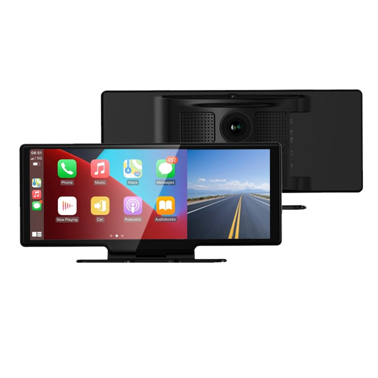 Oferte la Navigatie universala portabila cu Android Auto si Apple Carplay, Display HD 10.26" Touchscreen, camera DVR trafic integrata, Bluetooth, MirrorLink, USB