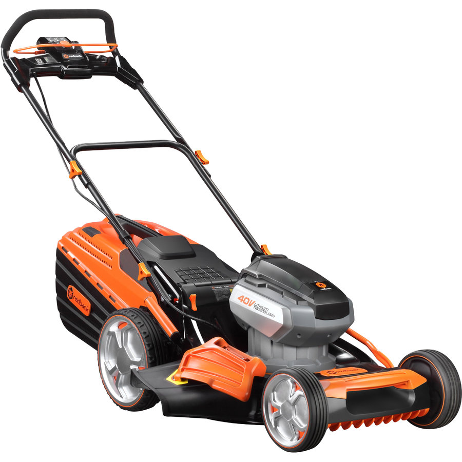 Oferte la Masina de Tuns Gazonul E148C Acumulatori 40V 470mm 60l Reglaj Central Solo Negru/Portocaliu