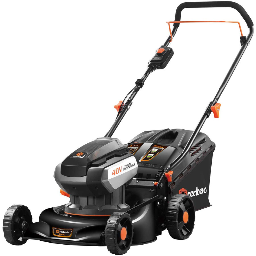 Oferte la Masina de Tuns Gazonul E142C Acumulatori 40V 420mm 40l Reglaj Central Solo Negru
