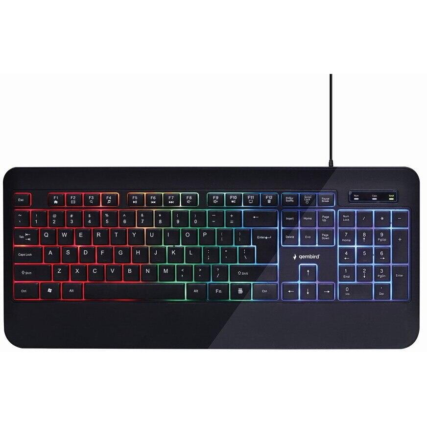Oferte la Tastatura KB-UML-03 Slim RGB Negru