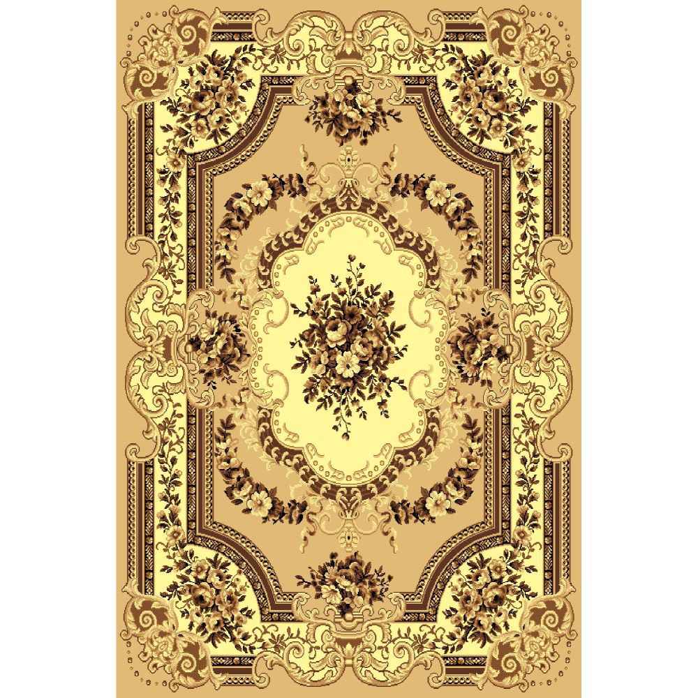 Oferte la Covor clasic Gold 047/12, polipropilena BCF, bej-maro, 60 x 110 cm