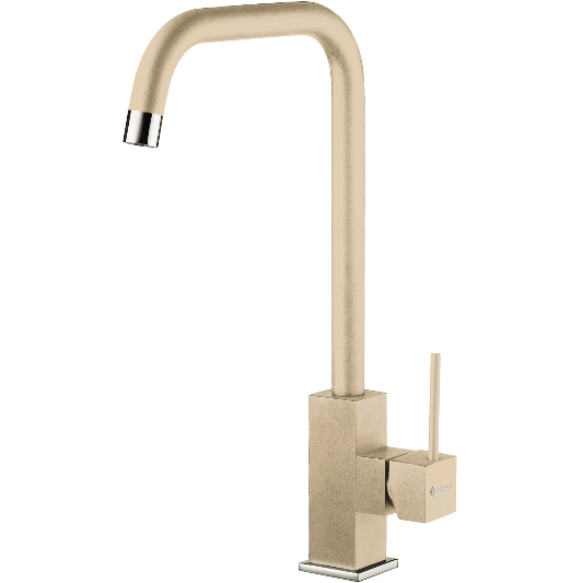 Oferte la Baterie Bucatarie Adelita  Monocomanda  Pipa Inalta Dreapta  Aerator Cu Limitare De Debit  Finisaj Bej