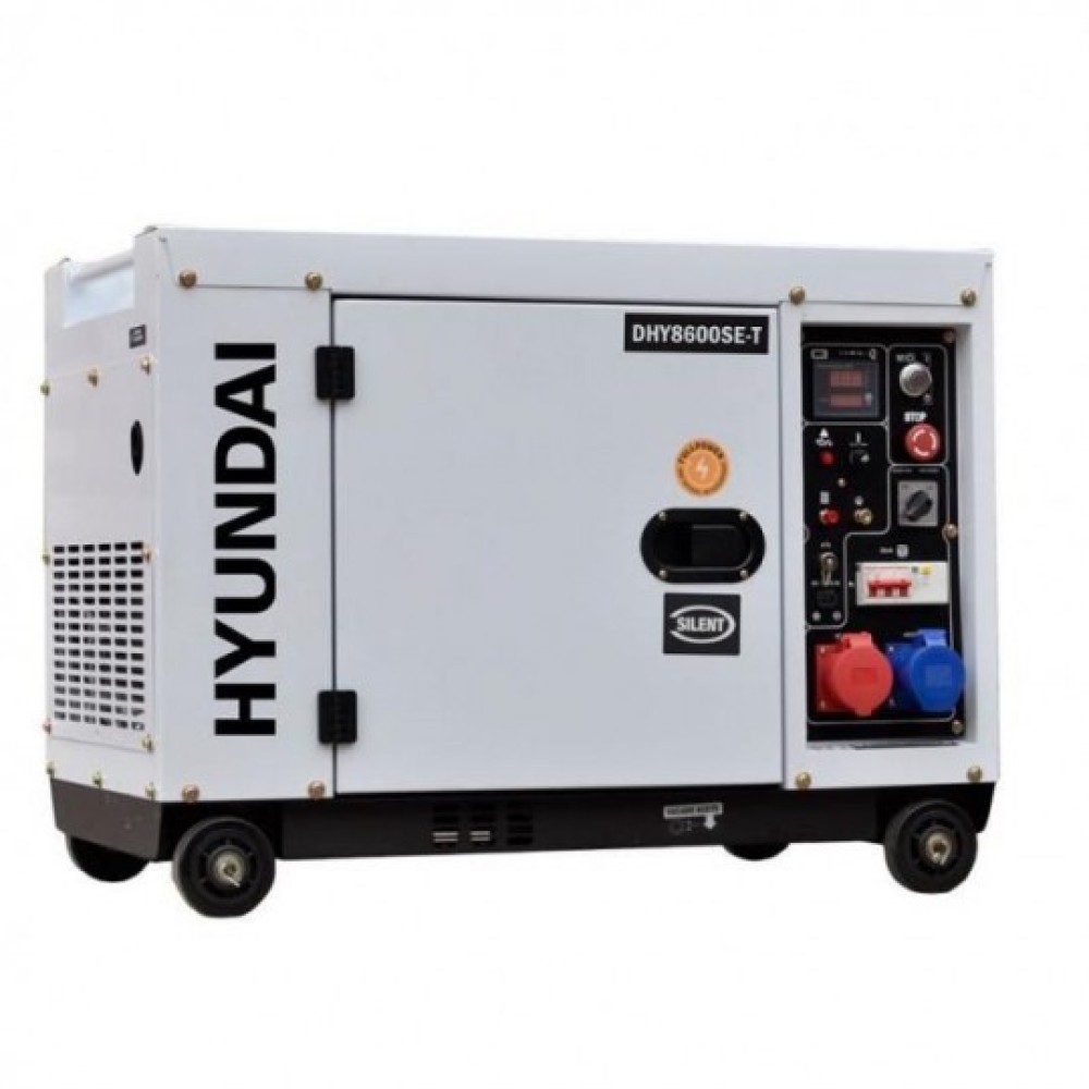 Oferte la Generator curent electric trifazic, diesel, Hyundai HY-DHY8600SE-T, 6.3 kW, 1 x 380V + 1 x 220 V, capacitate rezervor 14 l