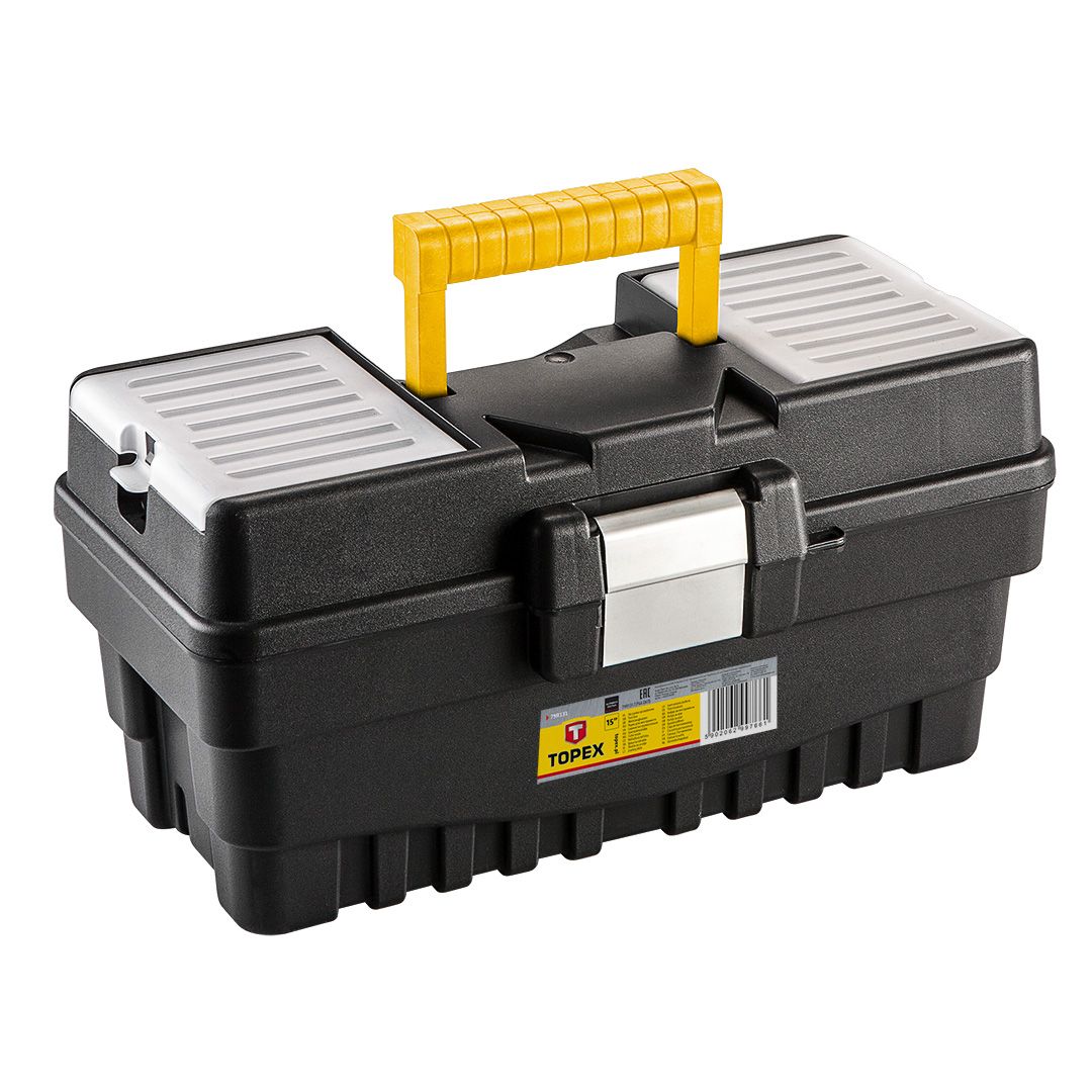 Oferte la Cutie pentru scule si unelte Topex 15, 2 organizatoare, 37.4 x 19.8 x 18.9 cm
