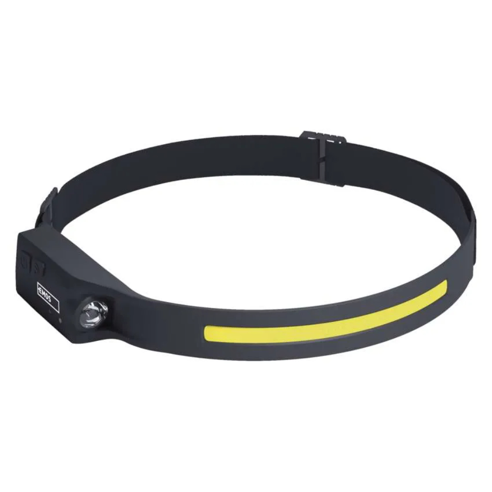 Oferte la Lanterna LED frontala de lucru Emos LED P3541, Li-Polimer, 1200 mAh, 380 lm, 4 moduri iluminare 