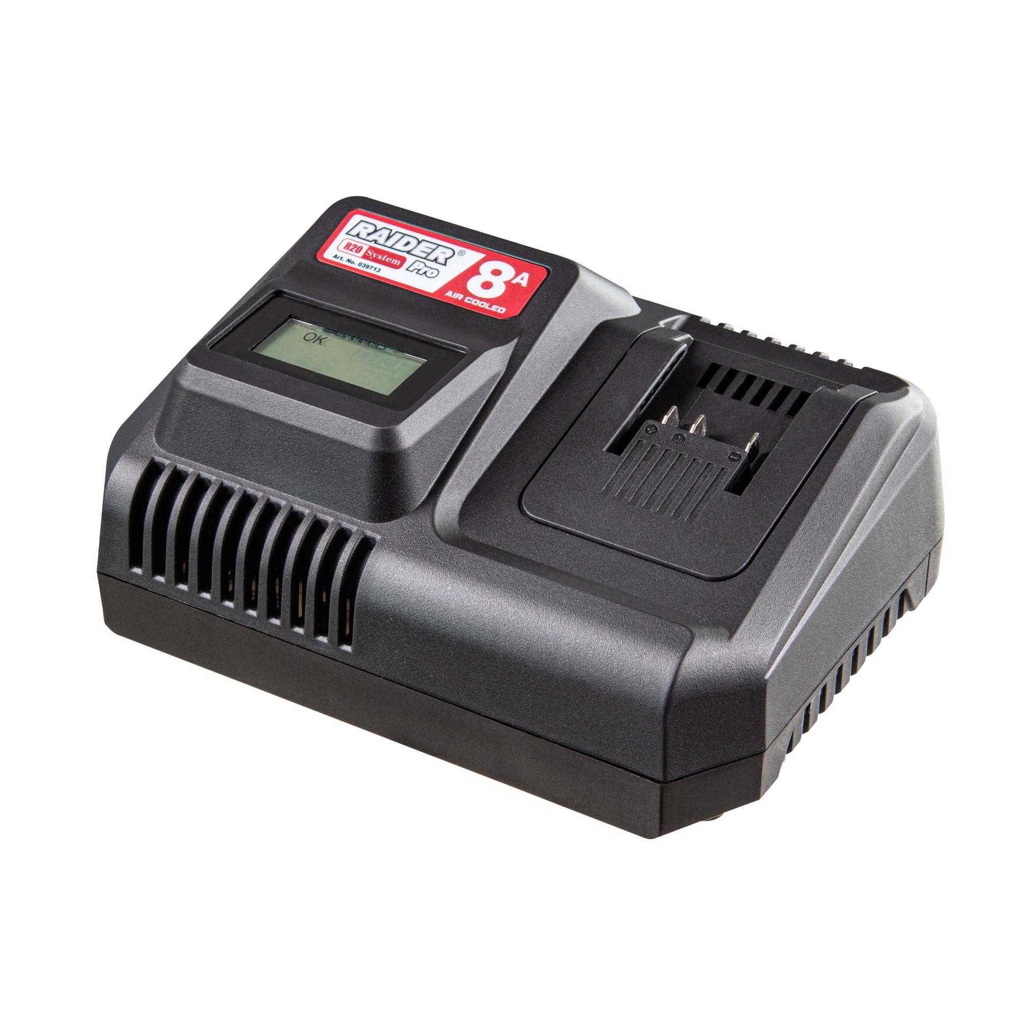 Incarcator rapid acumulatori Raider RDP-R20, 8 Ah, cu ventilator racire