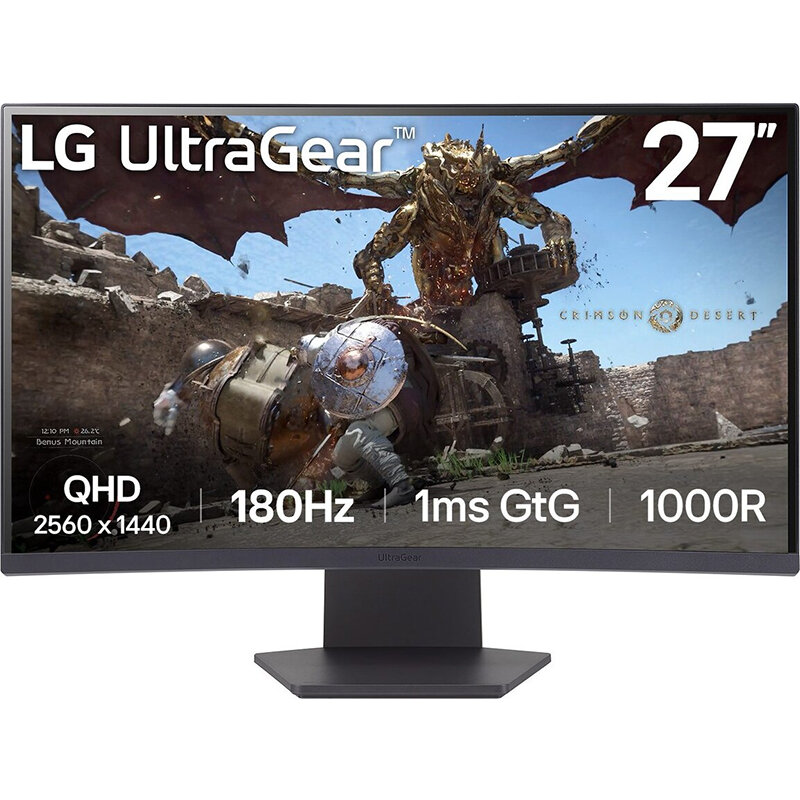 Oferte la Monitor LED Gaming Curbat UltraGear 27GS60QX-B 27 inch QHD VA 1ms 180Hz Black