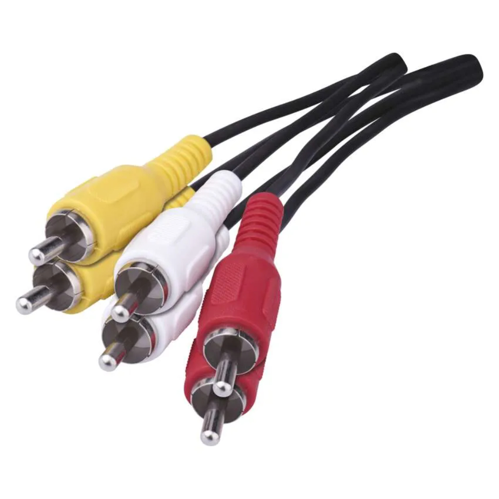 Oferte la Cablu audio video RCA Emos, 3 mufe RCA tata - 3 mufe RCA tata, 1.5 m, negru
