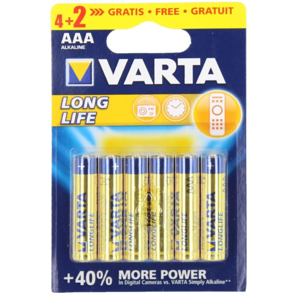 Oferte la Baterii AAA Varta Longlife Power, 1.5 V, blister 6 bucati