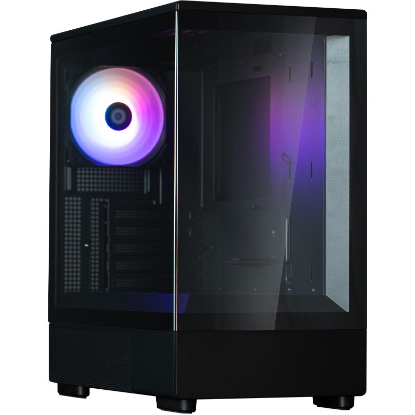 Oferte la Carcasa Gaming P10 Mini Tower fara Sursa suporta 7 Ventilatoare 5 Sloturi Expansiune Negru