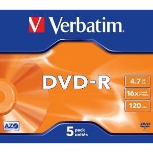 Oferte la Mediu optic DVD-R 4.7GB 16x jewel case argintiu mat 5 bucati