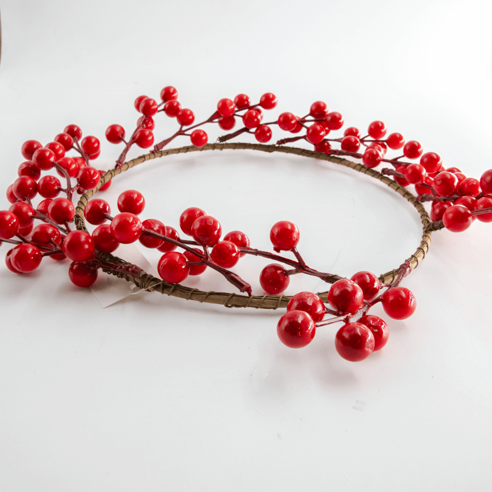Oferte la Decoratiune coronita cu fructe rosii, 27 cm