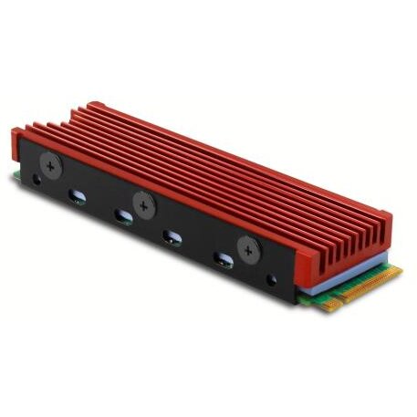 Oferte la Cooler Pasiv CLR-M2 pentru M.2 SSD Suport SSD 80MM Aluminiu Pad-uri Termice Silicon Incluse Negru/Rosu
