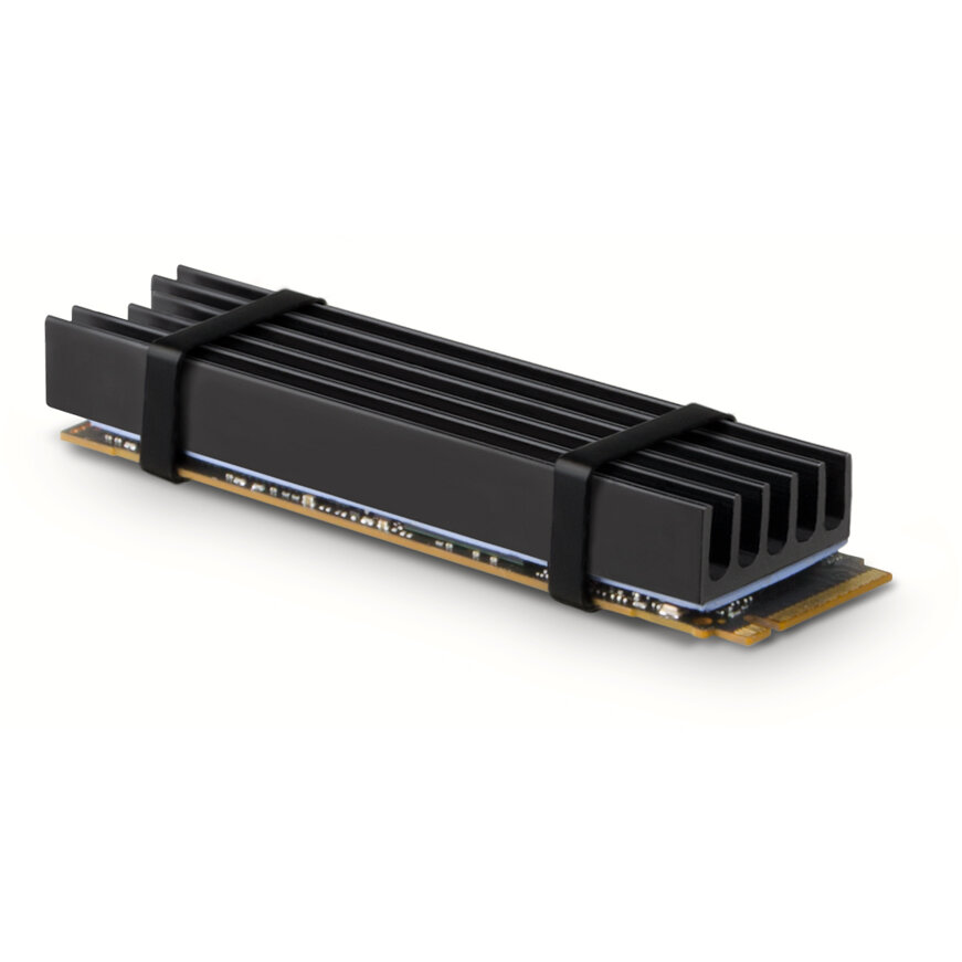 Oferte la Cooler Pasiv CLR-M2L10 pentru M.2 SSD Suport SSD 80MM Aluminiu Paduri Termice din Silicon Incluse Inatime 10MM Negru