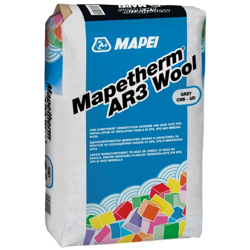 Oferte la Adeziv polistiren si vata minerala, Mapei Mapetherm AR3 Wool, exterior, 25 kg