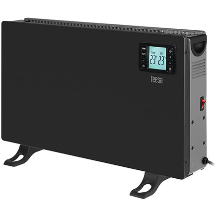 Oferte la Convector Electric de Podea TSA8054-B 3 Trepte de Putere Termostat Timer 24 Ore Telecomanda 2000W Negru