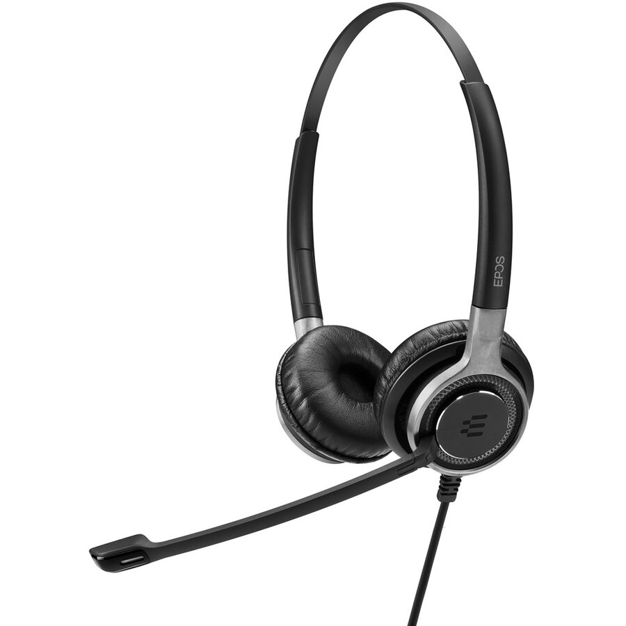 Oferte la Casti Office cu Fir IMPACT SC 662 Microfon Interfata ED Negru/Argintiu