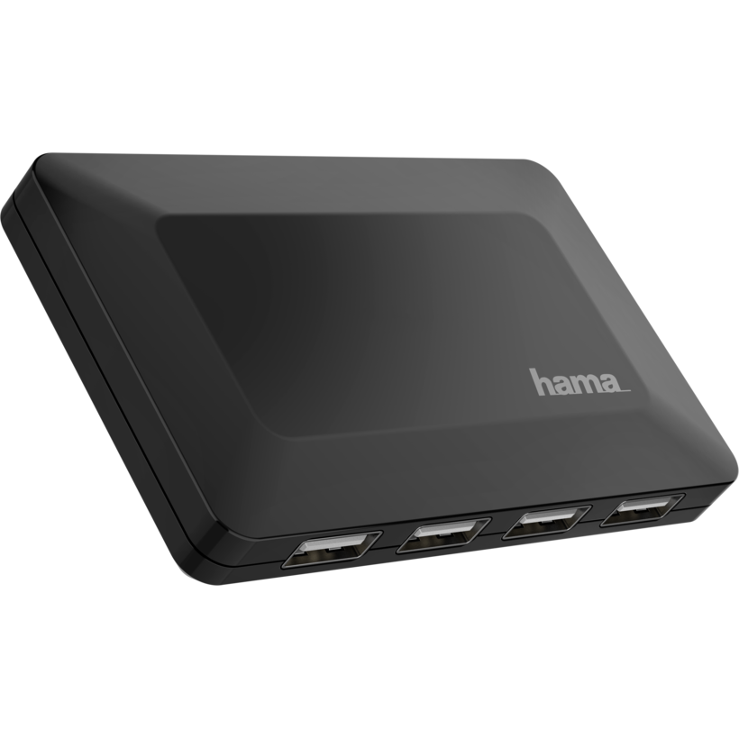 Oferte la Hub Extern 200122 4 Porturi USB 2.0 480Mbps cu Cablu si Sursa de Alimentare Negru