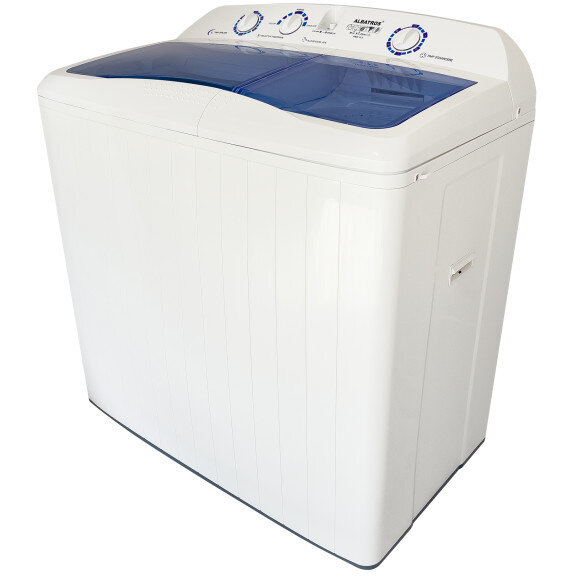 Oferte la Masina de Spalat Rufe Semiautomata WMS10.3 Capacitate Rufe Uscate 10Kg Capacitate Rufe Stoarcere 5Kg Alb/Albastru