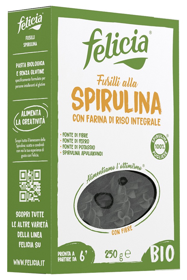 Oferte la Fusilli bio din orez integral cu spirulina 250g Felicia