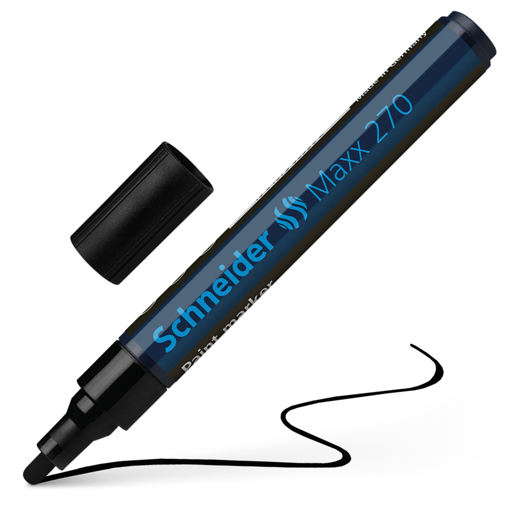 Oferte la Marker permanent Schneider 270 varf rotund, 3 mm, cu vopsea neagra