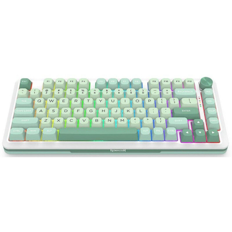Oferte la Tastatura Gaming Cyrus Pro Mecanica cu Fir si Wireless Iluminare RGB Alb/Verde