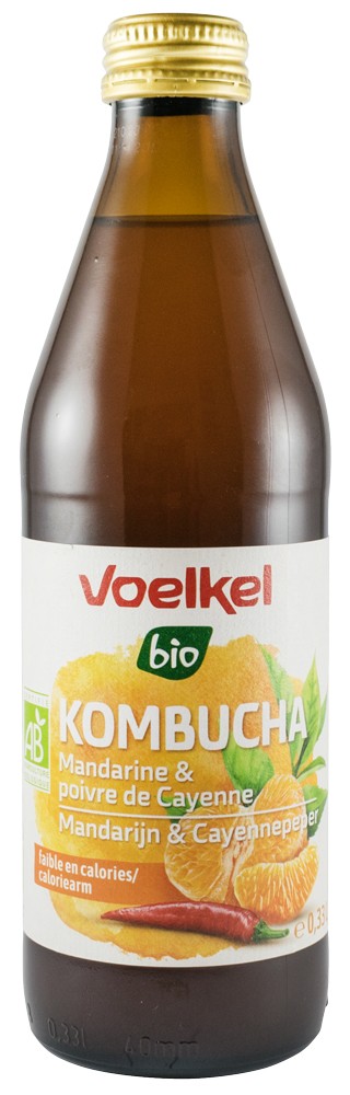 Oferte la Bautura bio Kombucha cu mandarine si piper cayenne, 0,33L Voelkel