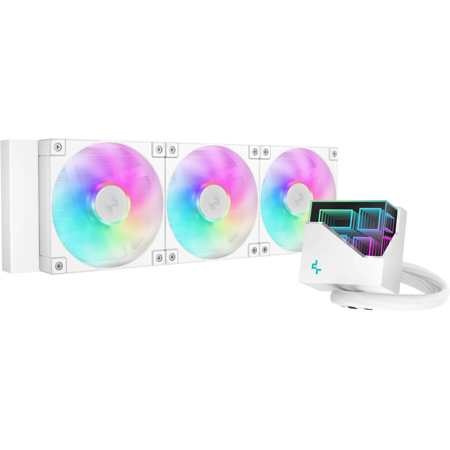 Oferte la Cooler LT360 ARGB Skt. Intel Si AMD Racire Cu Lichid 3 x 120Mm 600 - 2400 RPM IIuminare RGB Alb