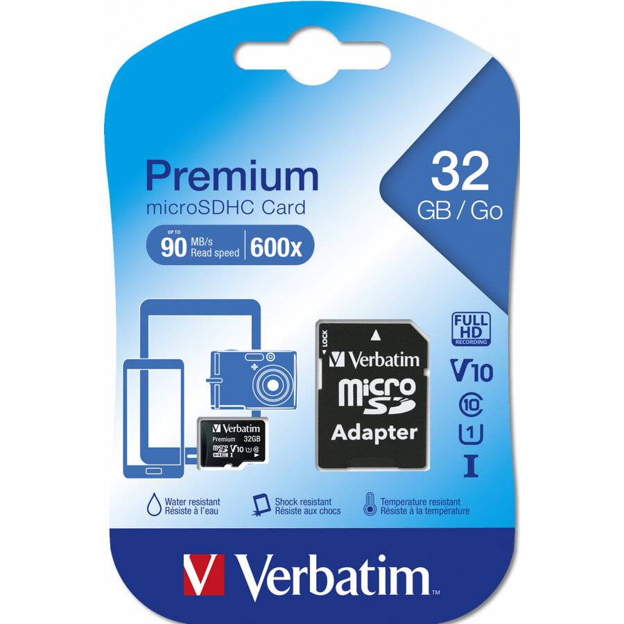 Oferte la Card microSDHC Verbatim 44083, 32 GB clasa 10, cu adaptor