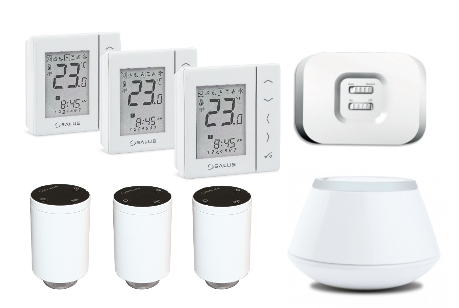 Oferte la Pachet automatizare Salus Smart Home apartament sau casa 3 zone pentru calorifere termostat VS20WRF