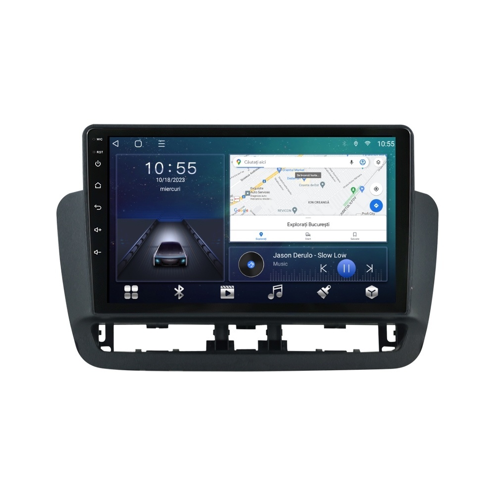 Oferte la Navigatie dedicata cu Android Seat Ibiza IV 2014 - 2017, 2GB RAM, Radio GPS Dual Zone, Display HD QLED 9" Touchscreen, Internet Wi-Fi si slot SIM 4G, Bluetooth, MirrorLink, USB