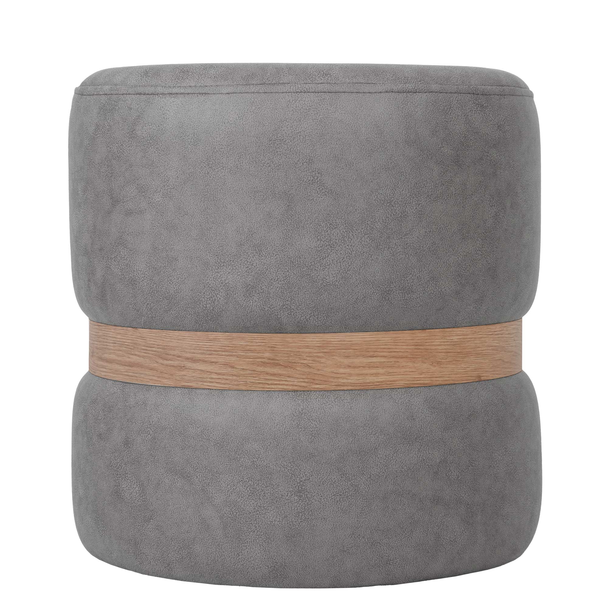 Oferte la Taburet Ring, inel stejar, stofa gri deschis M609, rotund, 38 x 38 x 40 cm