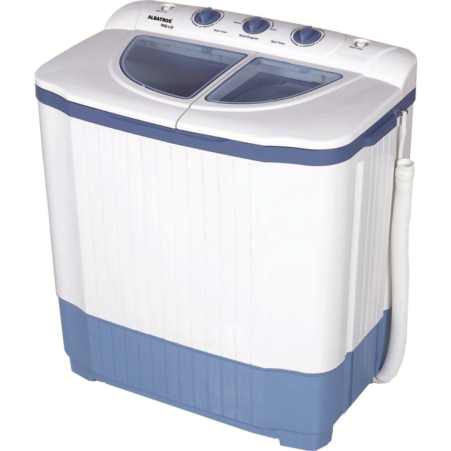 Oferte la Masina Spalat Rufe Semiautomata WMS4.5P Capacitate Rufe Spalare 4.2kg Stoarcere 3kg Alb/Albastru