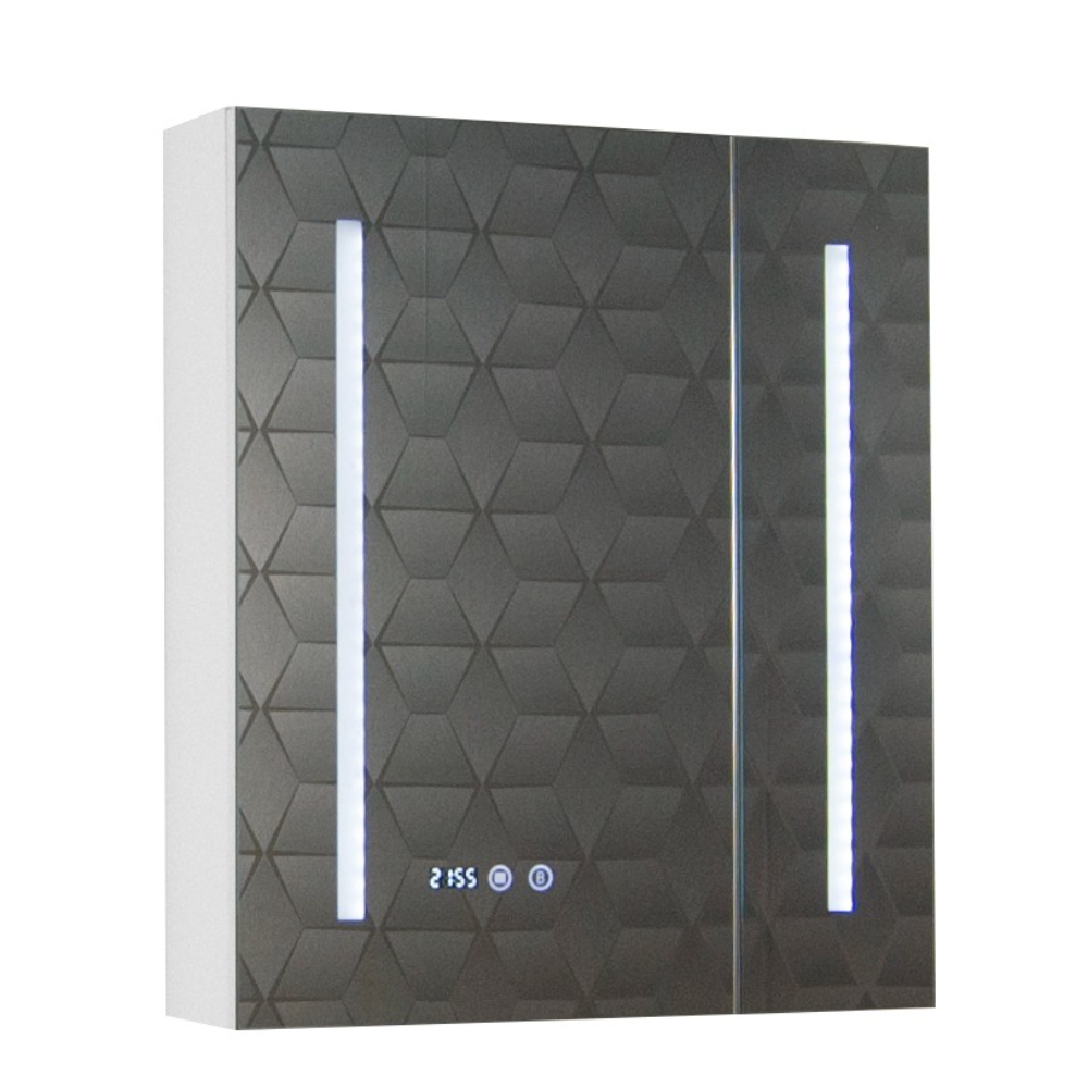 Oferte la Oglinda cu dulap baie Badenmob LED Edge, PAL, alb, 60 x 15 x 68 cm