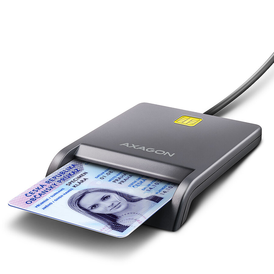 Oferte la Cititor Carduri / Carti de Identitate CRE-SM3T Smart/ ID Card Interfata USB-A Argintiu