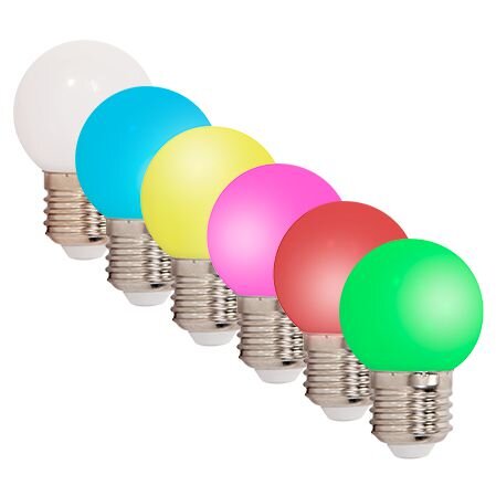 Oferte la Set 6 Becuri Led E27 G45 0.5W Multicolor