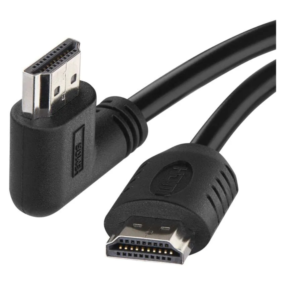 Oferte la Cablu HDMI/Ethernet de mare viteza Emos, tata 90°- tata drept, 5 m
