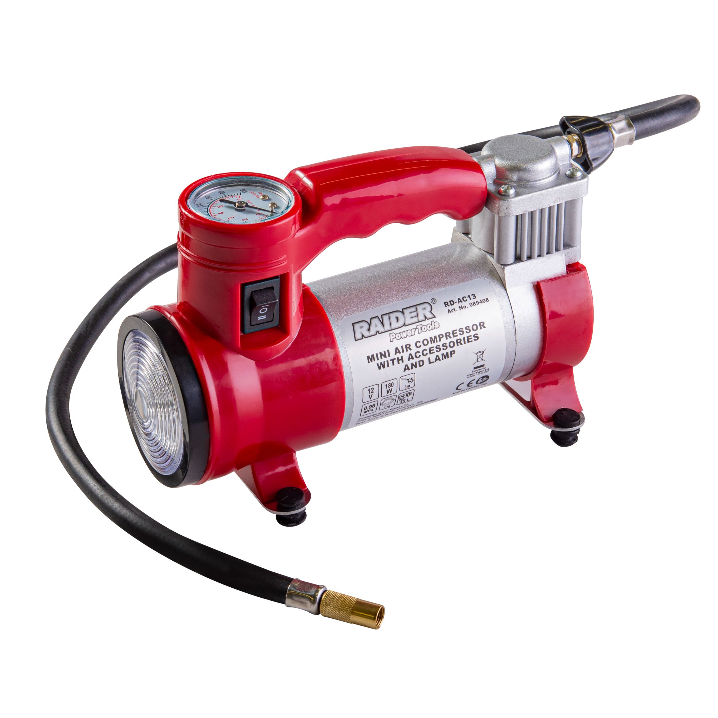 Oferte la Compresor cu aer Raider RD-AC13, manometru analogic, metalic, 12 V
