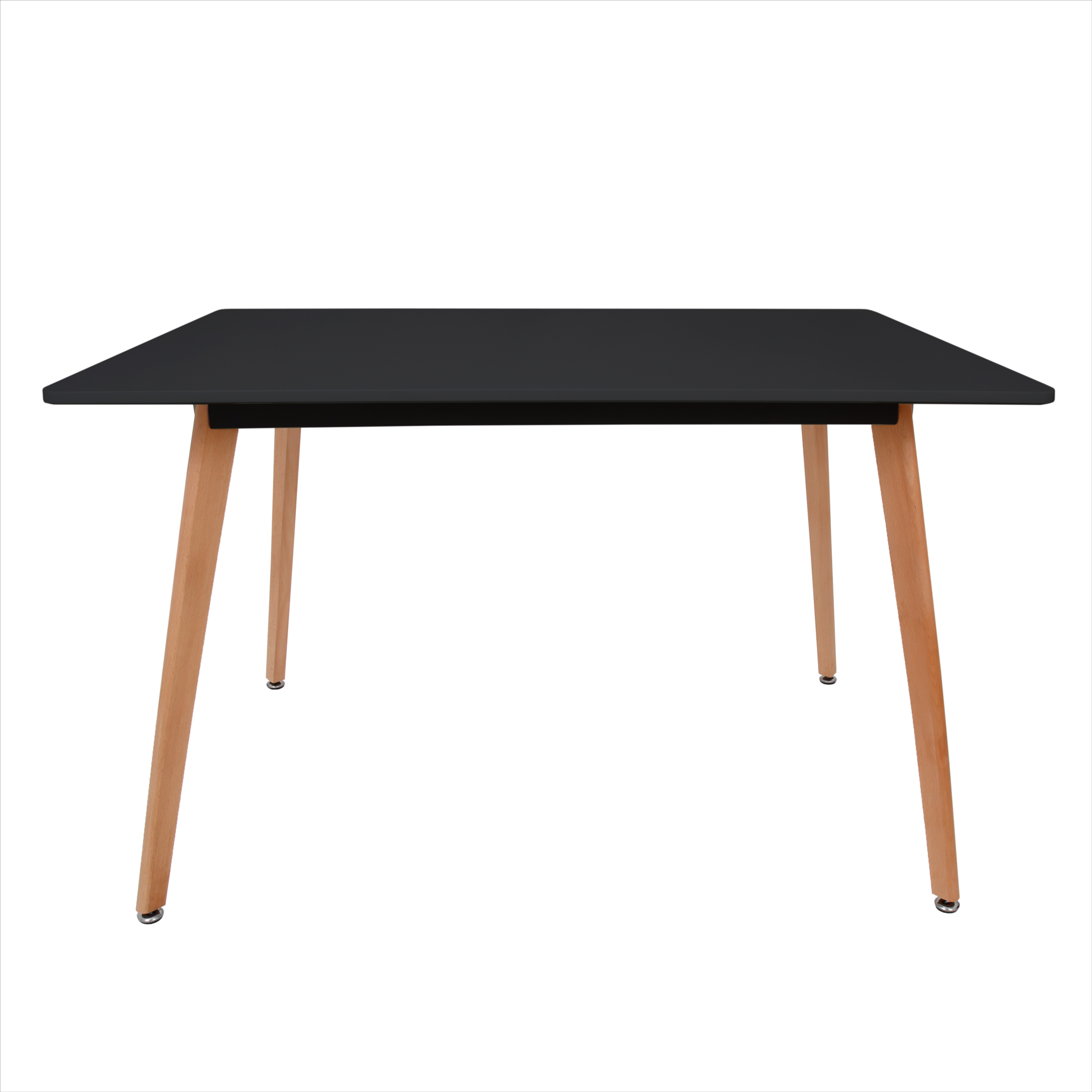 Oferte la Masa living Celia, blat din MDF vopsit, picioare lemn de fag, negru, 120 x 80 cm