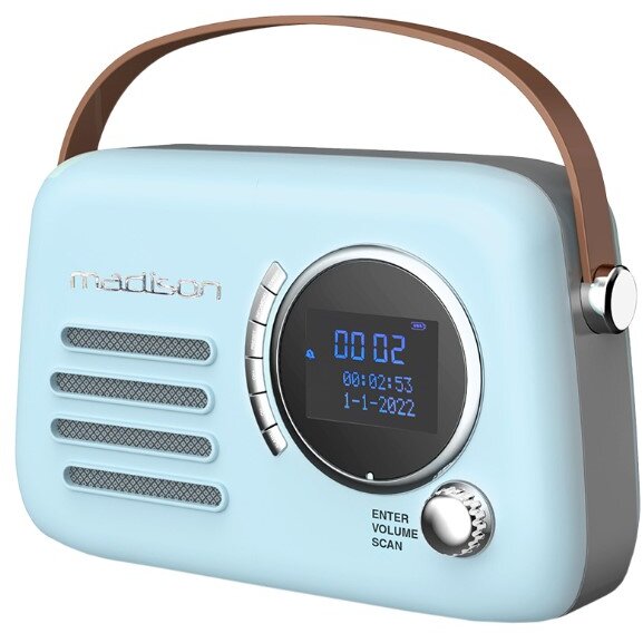 Oferte la Radio FM/DAB  Portabil Vintage 30W Bluetooth/Aux Albastru