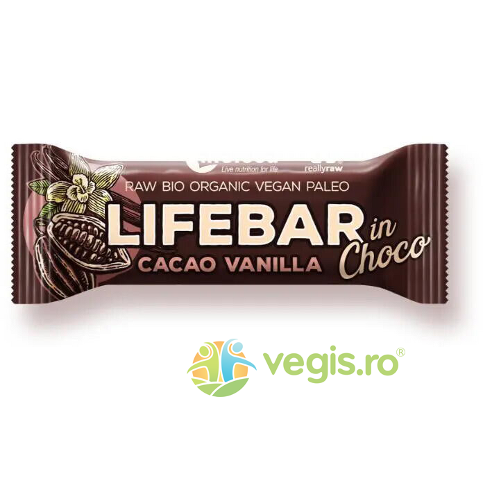Oferte la Baton cu Cacao si Vanilie in Ciocolata Raw Ecologic/Bio 40g