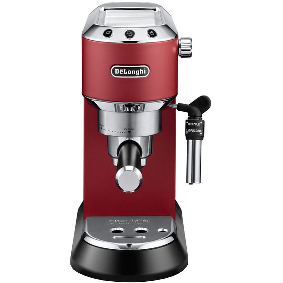Oferte la Espressor manual DeLonghi Dedica Style EC 685, 1300 W, 15 Bar, 1.1 l, Slim, Rosu