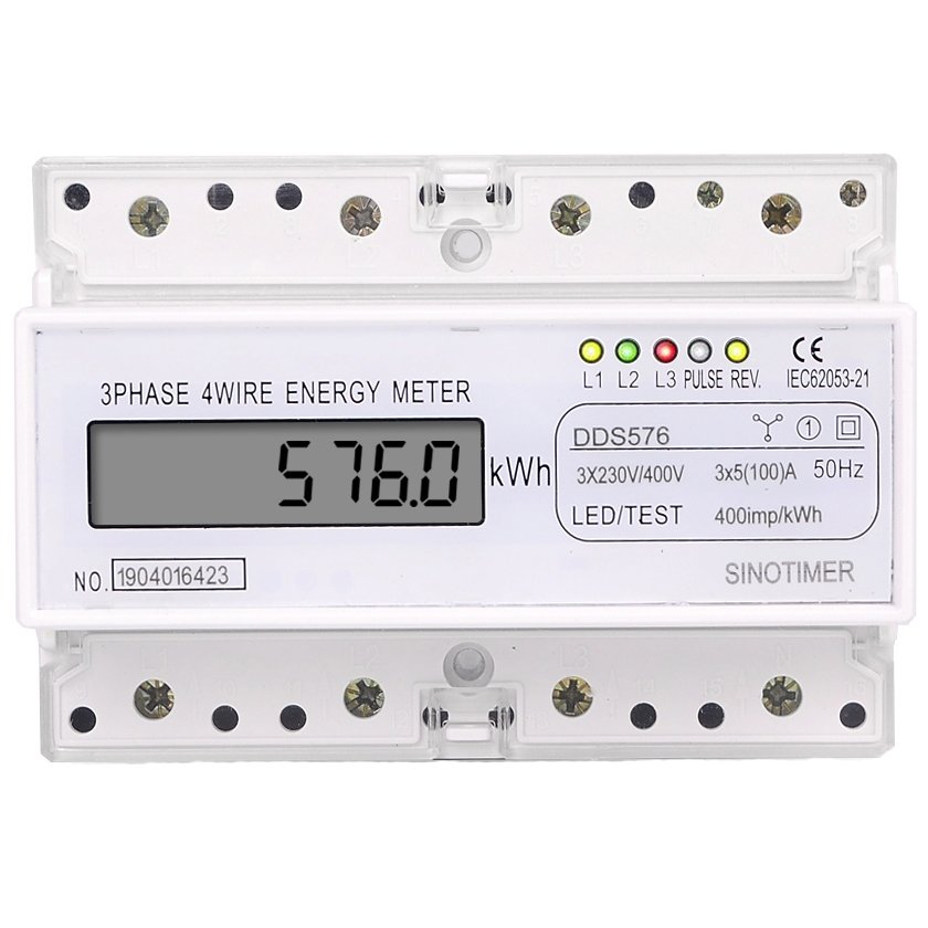 Oferte la Contor trifazic de energie electrica, Sinotimer, 230/400V AC 50Hz, 3x5(100)A, ecran digital LED, DDS576