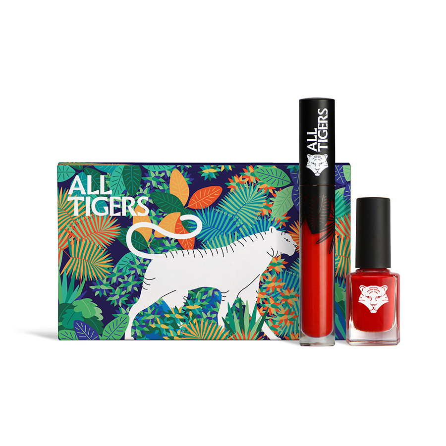 Oferte la Set cadou All Tigers Natural & Vegan: Lac de unghii 298 Hit it big, 11 ml + Ruj lichid 888 Call me queen, 8 ml