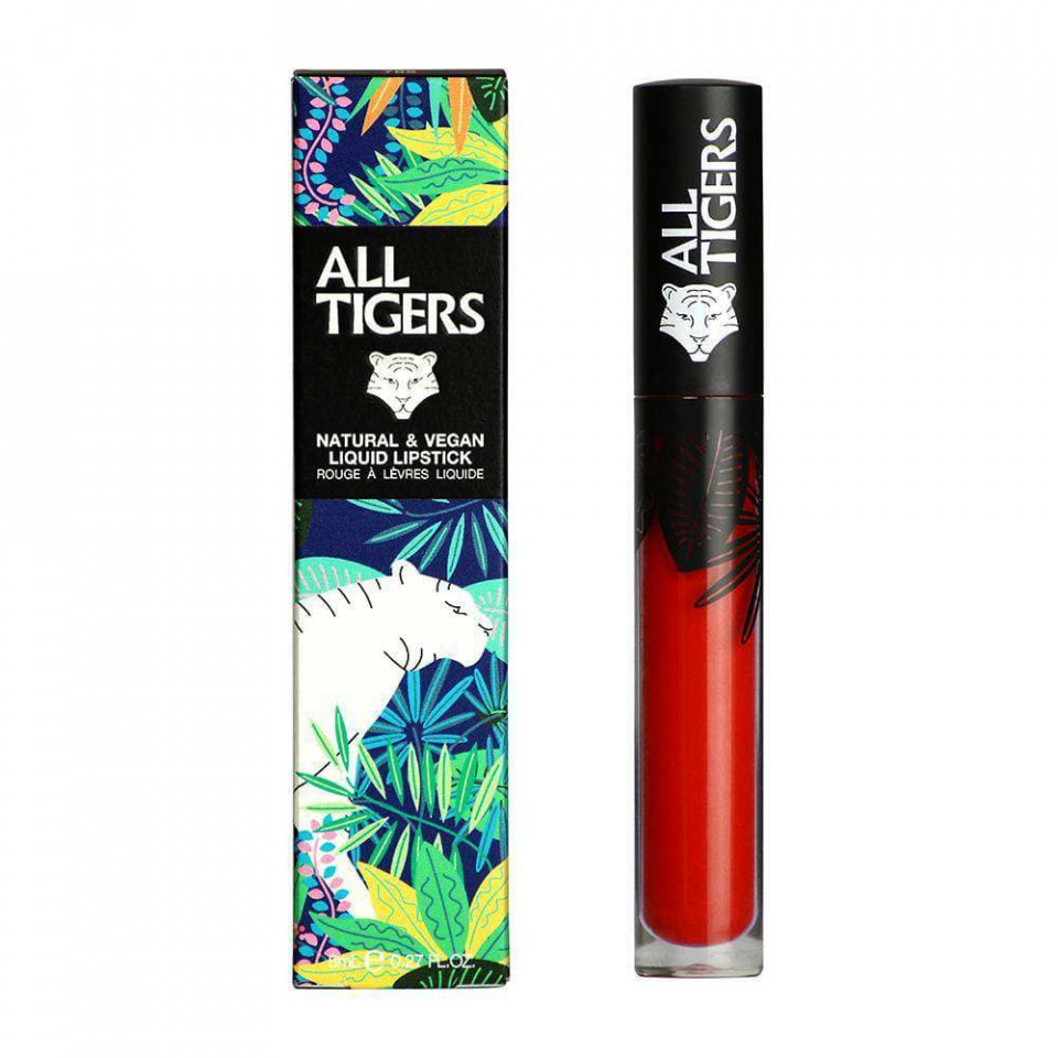 Oferte la Ruj de buze lichid mat Natural & Vegan All Tigers, 8 ml (Nuanta Ruj: 888 Call me queen)