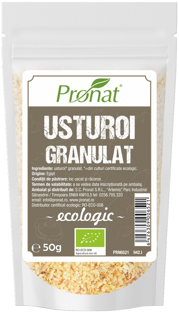 Oferte la Usturoi uscat granulat fin bio, 50g Pronat