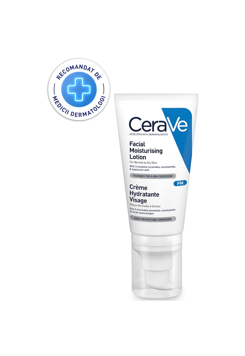 Oferte la Crema hidratanta pentru fata  PM - cu ceramide - niacinamida si acid hialuronic pentru ten normal-uscat - 52 ml