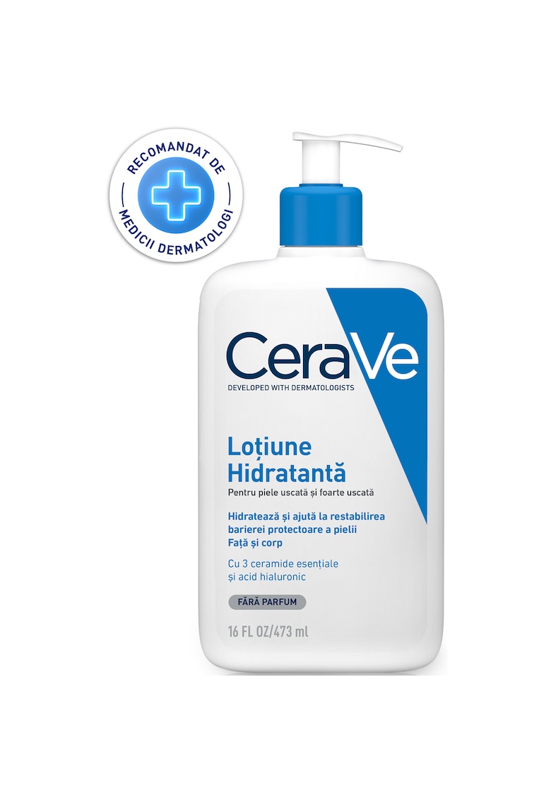 Oferte la Lotiune hidratanta pentru fata si corp  cu ceramide si acid hialuronic - pentru piele uscata si foarte uscata - 473 ml