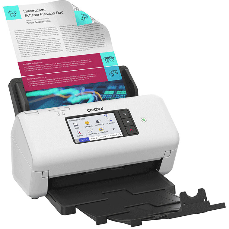 Oferte la Scanner ADS-4700W Duplex 40PPM/W Lan Wlan 80P ADF Touchscreen Alb