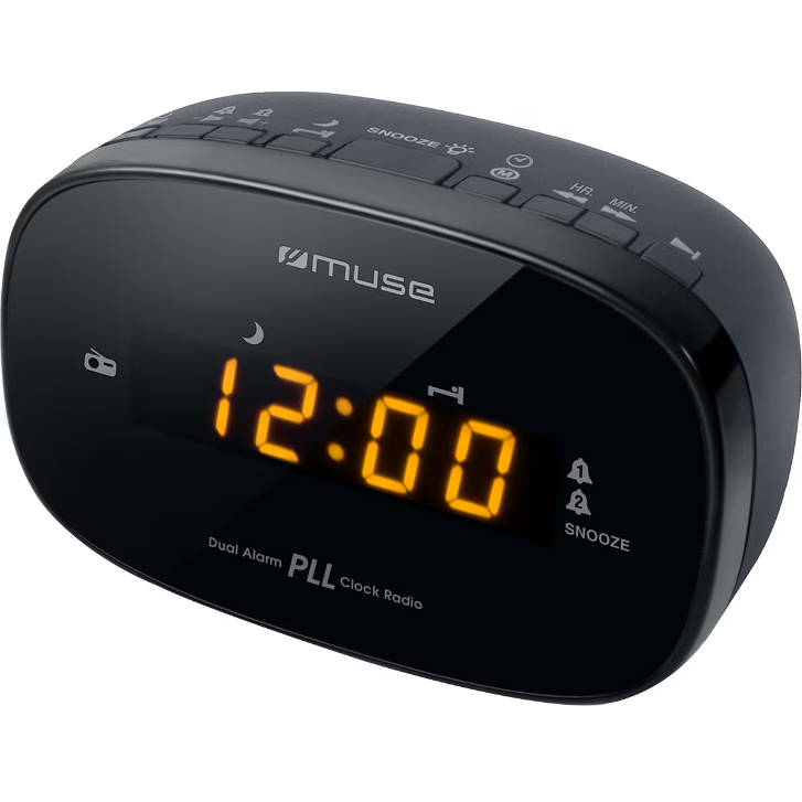 Oferte la Radio M-150CR FM Ceas  Portabil Amber Display   Dual Alarm Auto Scan Negru